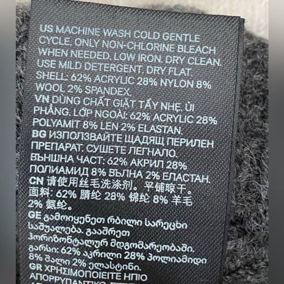 H&M L.O.G.G. Striped Sweater, Size XS, Neutral Gray Black and White Stripes - Picture 4 of 9